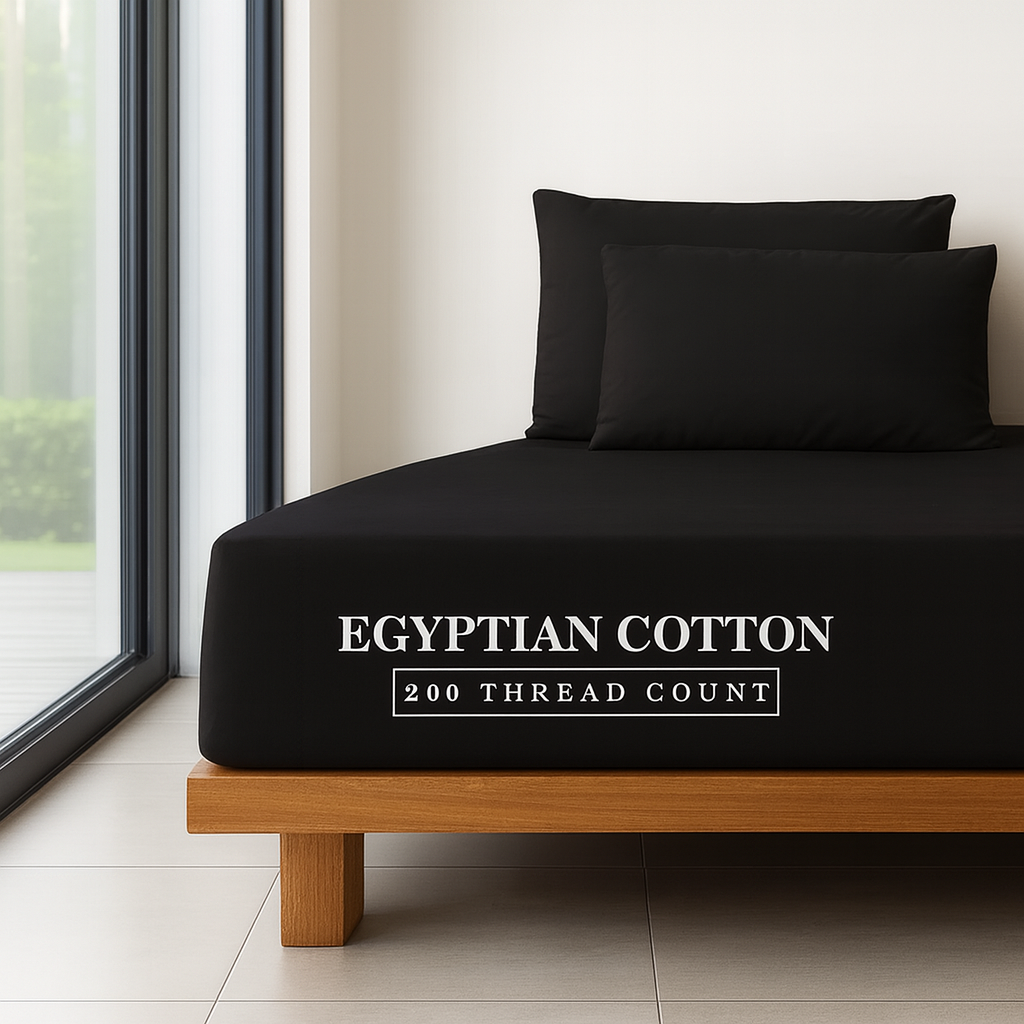 Extra Deep Fitted Sheet 16''/40cm 200TC Egyptian Cotton Single 4FT Single Small Double King Super King