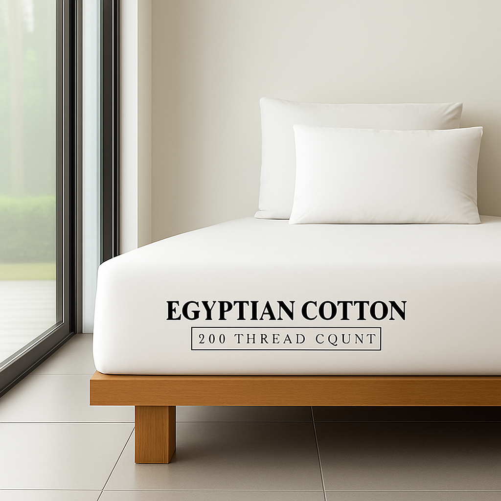 Extra Deep Fitted Sheet 16''/40cm 200TC Egyptian Cotton Single 4FT Single Small Double King Super King
