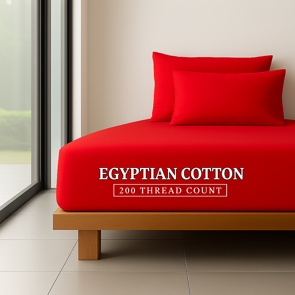 Extra Deep Fitted Sheet 16''/40cm 200TC Egyptian Cotton Single 4FT Single Small Double King Super King