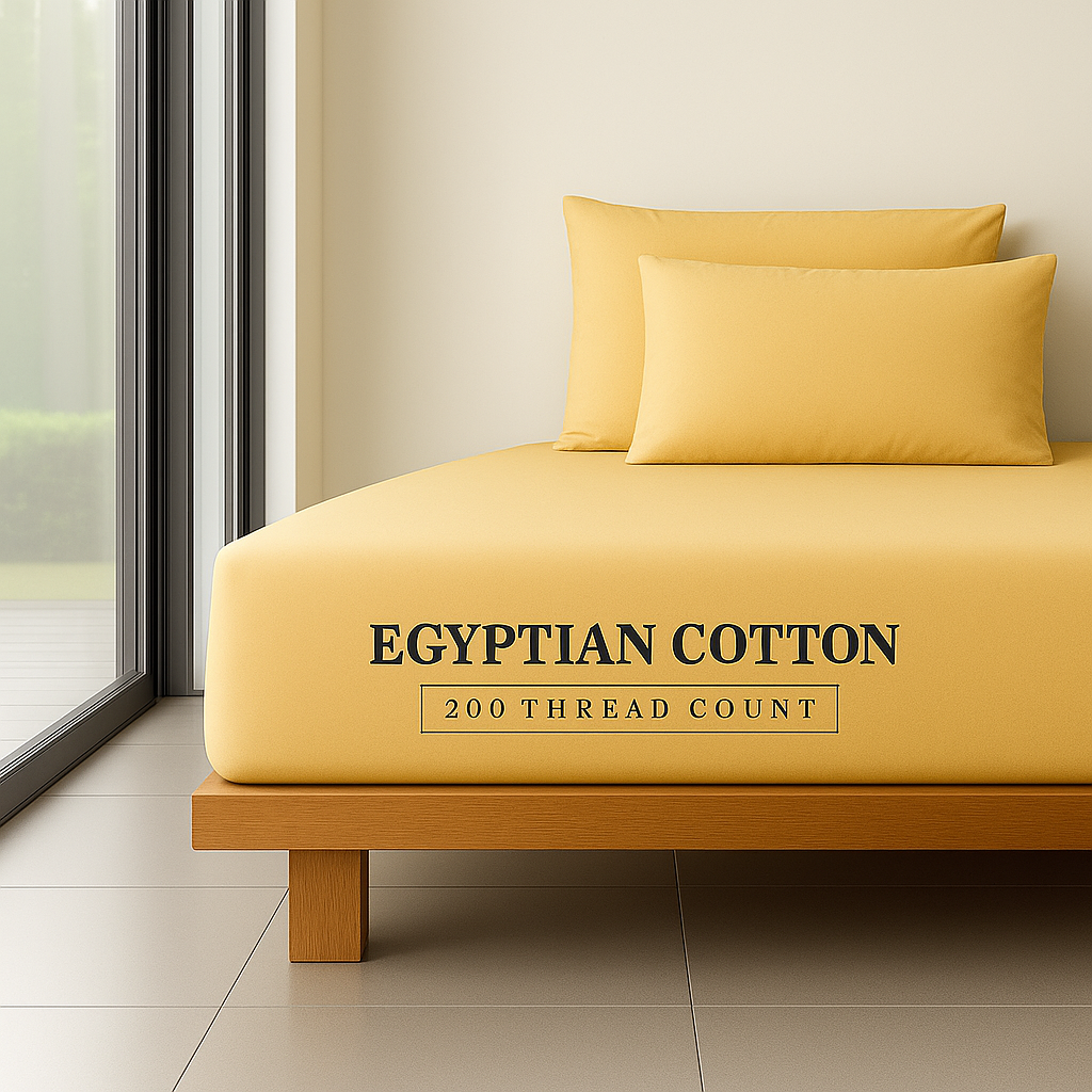 Extra Deep Fitted Sheet 16''/40cm 200TC Egyptian Cotton Single 4FT Single Small Double King Super King