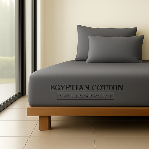 Extra Deep Fitted Sheet 16''/40cm 200TC Egyptian Cotton Single 4FT Single Small Double King Super King