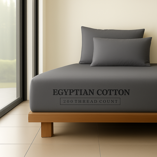 Extra Deep Fitted Sheet 16''/40cm 200TC Egyptian Cotton Single 4FT Single Small Double King Super King