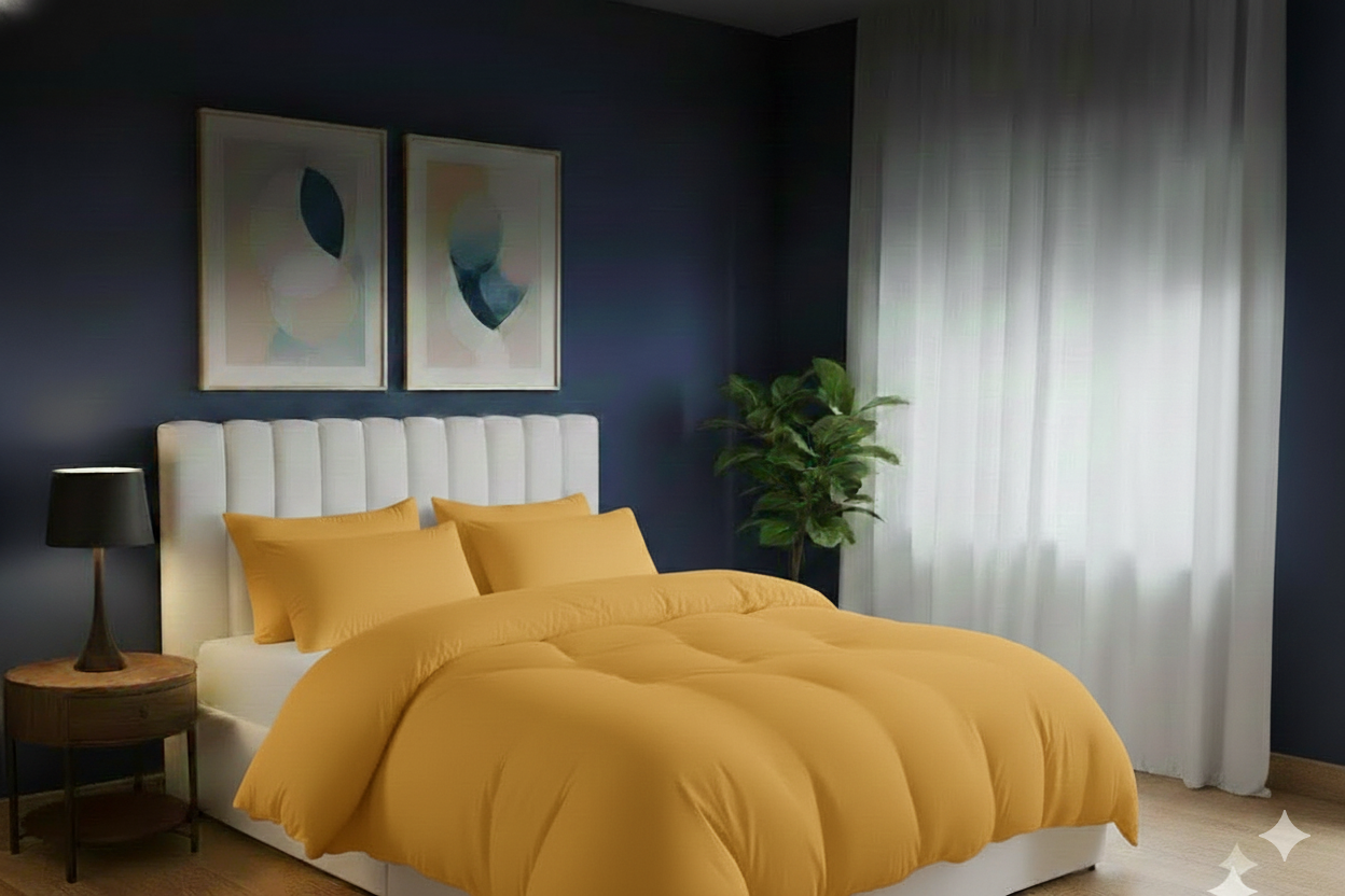 Plain Dyed Duvet Quilt Cover Egyptian cotton with Pillowcase Bedding Set