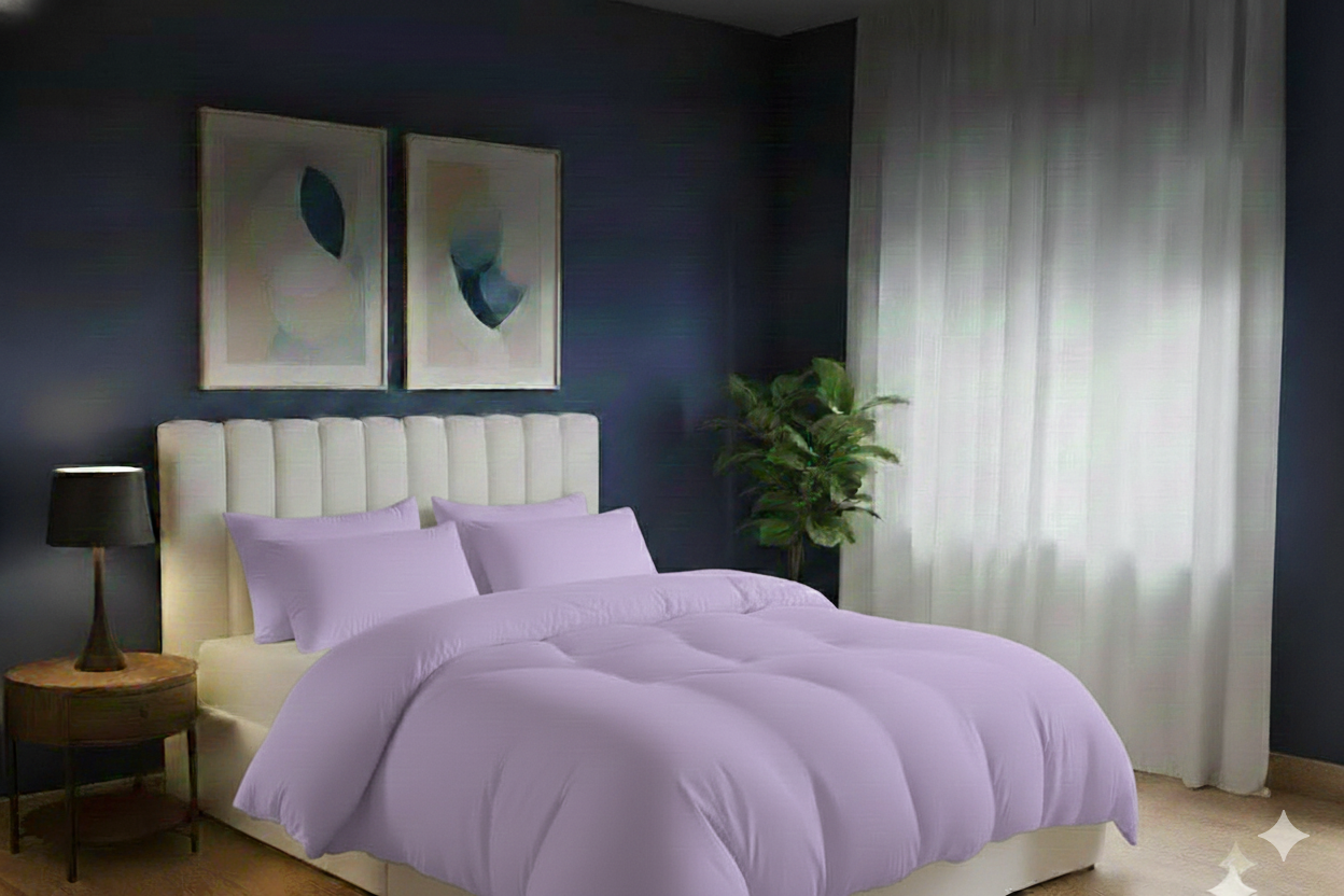 Plain Dyed Duvet Quilt Cover Egyptian cotton with Pillowcase Bedding Set