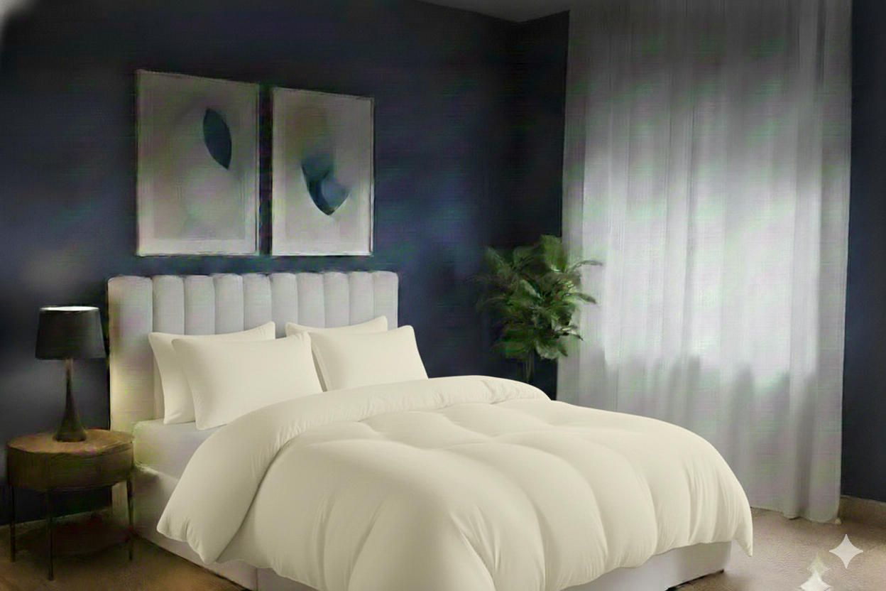 Plain Dyed Duvet Quilt Cover Egyptian cotton with Pillowcase Bedding Set